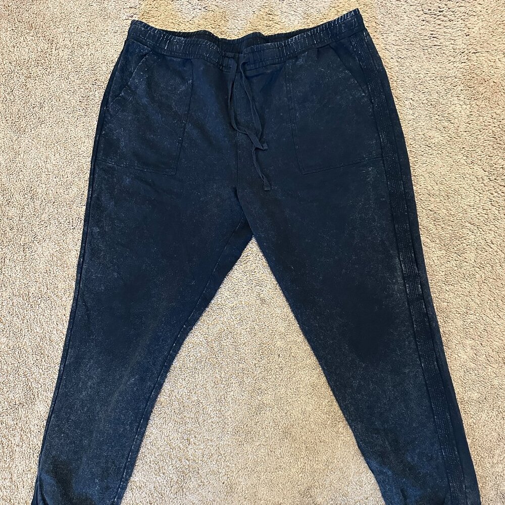Coldwater Creek Washed Denim Cotton Stretch Joggers – Size L